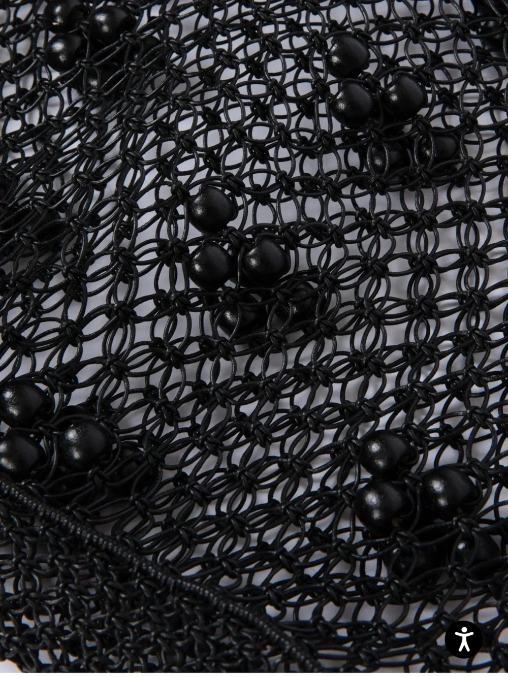 Rachel Comey Black Crochet Shoulder Bag - Picture 5 of 6